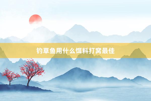 钓草鱼用什么饵料打窝最佳