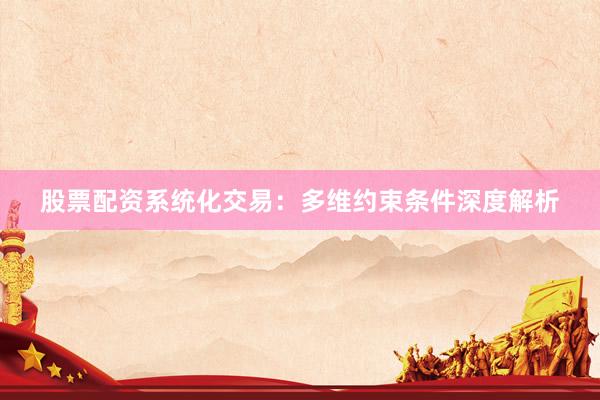 股票配资系统化交易：多维约束条件深度解析