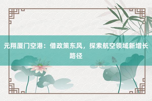 元翔厦门空港：借政策东风，探索航空领域新增长路径