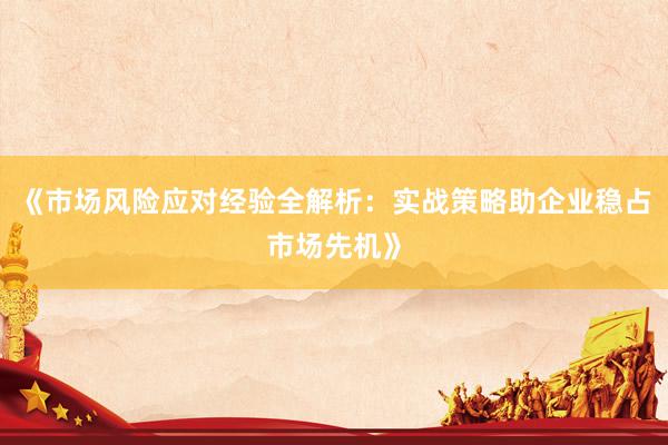 《市场风险应对经验全解析：实战策略助企业稳占市场先机》
