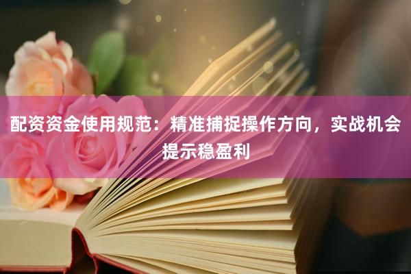 配资资金使用规范：精准捕捉操作方向，实战机会提示稳盈利