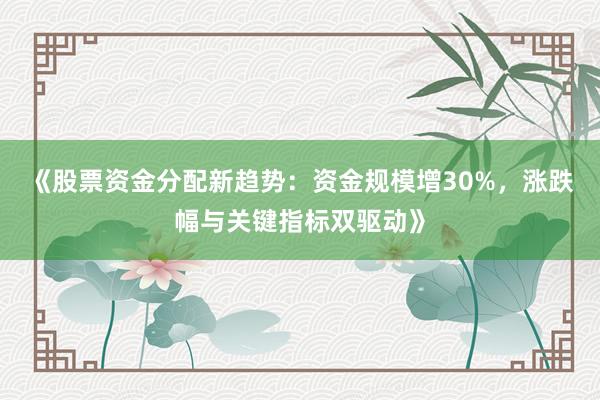 《股票资金分配新趋势:资金规模增30%,涨跌幅与关键指标双驱动》