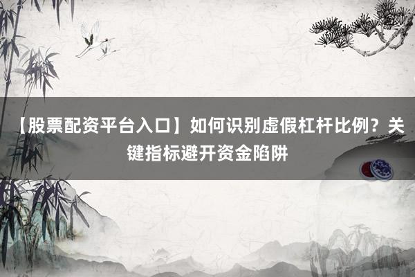 【股票配资平台入口】如何识别虚假杠杆比例？关键指标避开资金陷阱