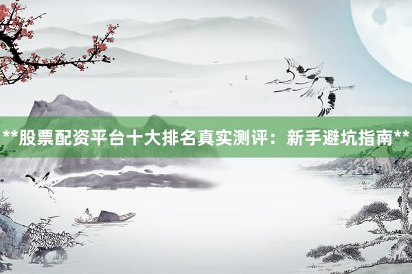 **股票配资平台十大排名真实测评：新手避坑指南**